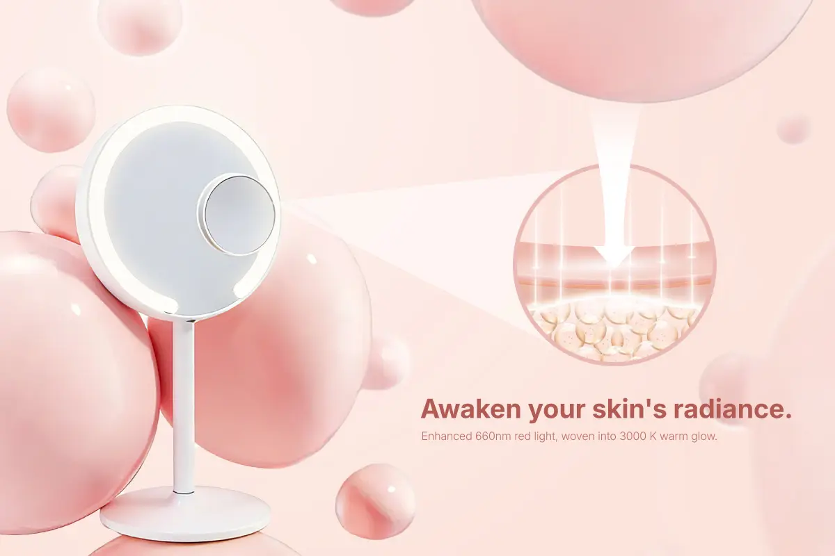 Beyond Illumination: The Science and Patent Strategy of 660nm Red Light in Beauty Mirrors