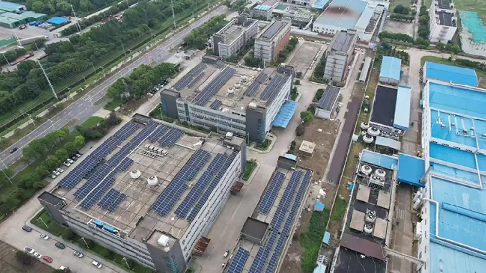 Rooftop Photovoltaic Power Generation Aerial View